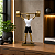 Escultura Decorativa Resina Fitness Wellness Mulher Homem Dourado Estatueta - Imagem 3