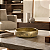 Centro de Mesa Decorativo Redondo 34cm Metal Dourado Decoracao Luxo - Imagem 2