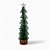 Mini Arvore de Natal Pinheiro Nevado 32cm Ponteira Estrela Base Madeira Decoracao Natalina - Imagem 1