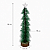 Mini Arvore de Natal Pinheiro Nevado 32cm Ponteira Estrela Base Madeira Decoracao Natalina - Imagem 4