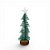 Mini Arvore de Natal Pinheiro Nevado 23 cm Ponteira Estrela Base Madeira Decoracao Natalina - Imagem 1