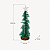 Mini Arvore de Natal Pinheiro Nevado 23 cm Ponteira Estrela Base Madeira Decoracao Natalina - Imagem 4