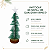 Mini Arvore de Natal Pinheiro Nevado 23 cm Ponteira Estrela Base Madeira Decoracao Natalina - Imagem 3