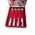 Jogo 4 Colher de Sobremesa Inox Cabo Estampa Floral Porcelana Caixa Mesa Posta Premium - Imagem 3