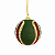 Kit 3 Bolas Enfeite Árvore de Natal Tecido Aveludado 8cm Verde Vermelho Decoracao - Imagem 3