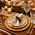 Sousplat Dourado Redondo Borda Canelada Mesa Posta Decoracao de Natal - 1 unidade - Imagem 4