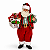 Papai Noel Boneco Decorativo Cesto Presente 27cm Tecido Vermelho Enfeite Natal - Imagem 1