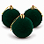 Conjunto 3 Bola Para Arvore Natal Veludo Enfeite Natalino Decoração Premium - Imagem 4