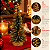 Mini Árvore de Natal Mesa 25cm Glitter Dourado Enfeite Natalino Decoracao Premium - Imagem 2