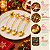Jogo 4 Colher de Sobremesa Inox 15cm Cabo Figuras Natalinas Dourado Caixa Mesa Posta Premium - Imagem 2
