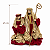 Sagrada Família 25 cm Presépio Natal Veludo Vermelho Dourado Imagem Religiosa Decoração - Imagem 4