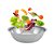 Tigela Mixing Bowl Aço Inox 24cm Multiuso Resistente Cozinha Funcional Servir Gourmet - Imagem 1