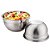 Conjunto 2 Bowl Aço Inox 22 e 18 cm Tigela Multiuso Profissional Fundo Cozinha Completa Gourmet - Imagem 1