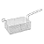 Peneira Cesto Fritura Fritadeira Retangular Arame 24x17x10cm - Imagem 4