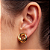 Brinco de Pressão BP Estilo Ninho com Metal Banhado a Ouro 18K | Base Fixa com Clipe Retrô | 1,50 x 1,50 cm | Produto Brasileiro - Imagem 2