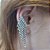 BP Ear Cuff de franja em cristais no banho prateado - Imagem 2