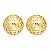 Brinco de Pressão Cúpula Texturizada com Clipe Retrô | Design Falso Vazado | 3,00 x 3,00 cm | Banho Dourado - Imagem 3