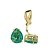 Brinco de Pressão com Zircônia Verde Tiffany - Elegância Inspirada na Tiffany & Co -  Dourado - Imagem 1
