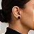 Brinco de Pressão Solitário Redondo com Zircônia Preta | Elegância Delicada e Sofisticada - Banho Rodio Branco - Imagem 2