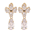 Brinco de Pressão BP Accessories - Zircônias Cristal Gota e Pingente Alongado - Sofisticação em Ouro 18K - Imagem 1