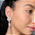 Brinco de Pressão BP Accessories - Zircônias Cristal Gota e Pingente Alongado - Sofisticação em Ouro 18K - Imagem 2