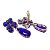 Brinco de Pressão BP Accessories - Clipe Retrô com Zircônias Azul Safira e Pingente Gota - Sofisticação Pretiosus - Imagem 3