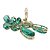 Brinco de Pressão BP Accessories - Clipe Retrô com Zircônias Verde Tiffany e Pingente Gota - Elegância Refinada Pretiosus - Imagem 4