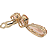 Brinco de Pressão BP - Zircônias Champagne com Pingente Alongado - Luxo em Ouro 18K - Imagem 4