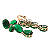 Brinco de Pressão BP - Zircônias Verde Esmeralda e Pingente em Gota - Luxo em Ouro 18K - Imagem 3