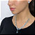 Conjunto BP com Colar de Zircônias Azul Aquamarine e Brinco de Pressão | Banho Prata | Perfeito Para Eventos - Imagem 9