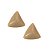 Brinco de Pressão Triangular Bege Avelã | Sem Furo | Clipe Prata 925 | 3 cm | Coleção Mocha - Imagem 4