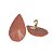 Brinco de Pressão Gota Orgânica Terracota Nude | 5,00 x 3,00 cm | Clipe Prata 925 | Produto Brasileiro - Imagem 1