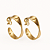 Argola BP Accessories de Pressão Curvas Orgânicas | Clipe Ômega Francês | Banho Ouro 18K ou Prata 925 - Imagem 1
