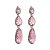 Brinco de Pressão BP Cascata de Luz com Cristais Rosé - Imagem 1