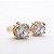 Brinco de Pressão Solitário Redondo com Zircônia | Elegância Delicada e Sofisticada - Dourado - Imagem 1