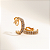 Argola de Pressão BP Cravada com Cristais Austríacos | Clipe  Ômega Francês Ajustável | 2,0 x 2,0 cm | Produto Brasileiro-  Ahanna Dourado - Imagem 1