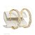 Argola de Pressão 3 Fileiras de Cristais - Luxo e Glamour Exclusivos da BP -  Debbie Dourada - Imagem 3