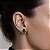 Brinco de Pressão Base Fixa com Pedra de Zircônia Verde - Elegância Revigorante - Banho Ouro 18K - Imagem 2