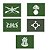 Divisa Distintivo Emborrachado Armas de Gola Militar (Padrão EB) - Imagem 1