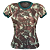 Camiseta Feminina Baby Look Camuflado Exército Em Malha Dry - Imagem 1