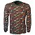 Camiseta Manga Longa Camuflada Aeronáutica Malha Dry Esporte - Imagem 1