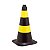 Cone Sinalizaçao Preto Amarelo 50CM Plastcor - Imagem 1