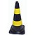 Cone Sinalizaçao Preto Amarelo 50CM Plastcor - Imagem 2