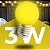 Lampada LED Bolinha Amarela Bivolt 3W E-27 UP LED - Imagem 4