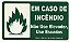 PLACA INDICATIVA - EM CASO DE INCÊNDIO NÃO USE ELEVADOR USE ESCADAS (P) - Imagem 1