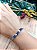 Pulseira quadrado azul ródio claro - Imagem 2