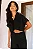 camisa cropped preta - Imagem 3