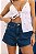 SHORT BASIC JEANS ESCURO - Imagem 2
