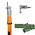 Vara De Manobra Telescópica 4 Elementos VTT-1/4 Com Sacola e Cabeçote - Imagem 1