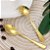 Colher De Sobremesa Dourado Mimo Style - Imagem 1